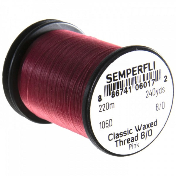 Classic Waxed Thread 8/0 240 Yards Pink