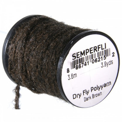 Dry Fly Polyyarn Dark Brown