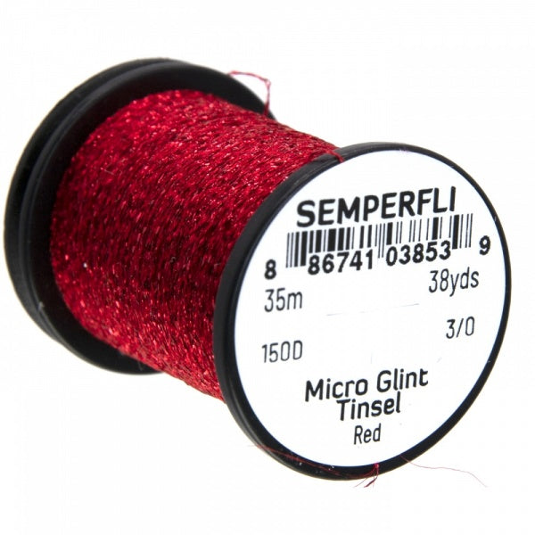 Micro Glint Nymph Tinsel Red