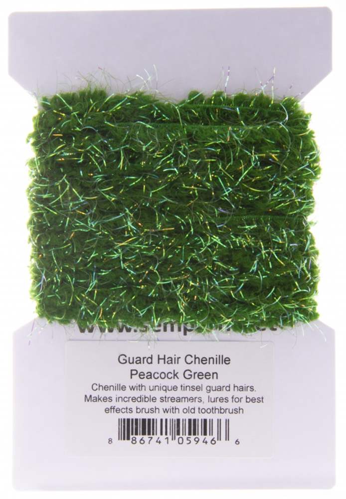 Guard Hair Chenille Peacock Green