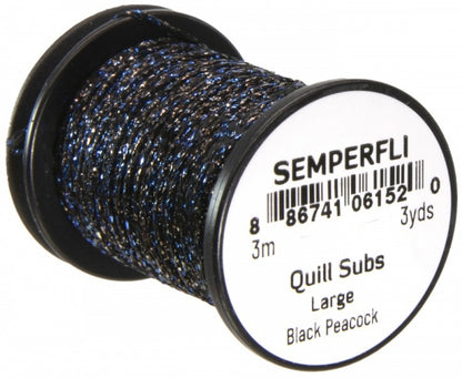 Quill Subs Large Black Peacock