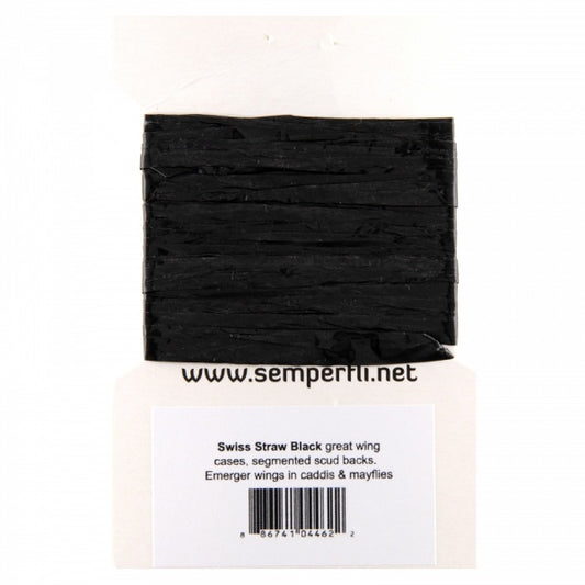 Swiss Straw Synthetic Raffia Black